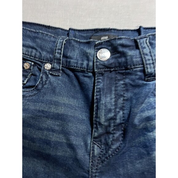 True Religion Geno Relaxed‎ Slim Jeans Mens 34x25 Blue Dark Wash Flap Pockets. - Picture 2 of 12